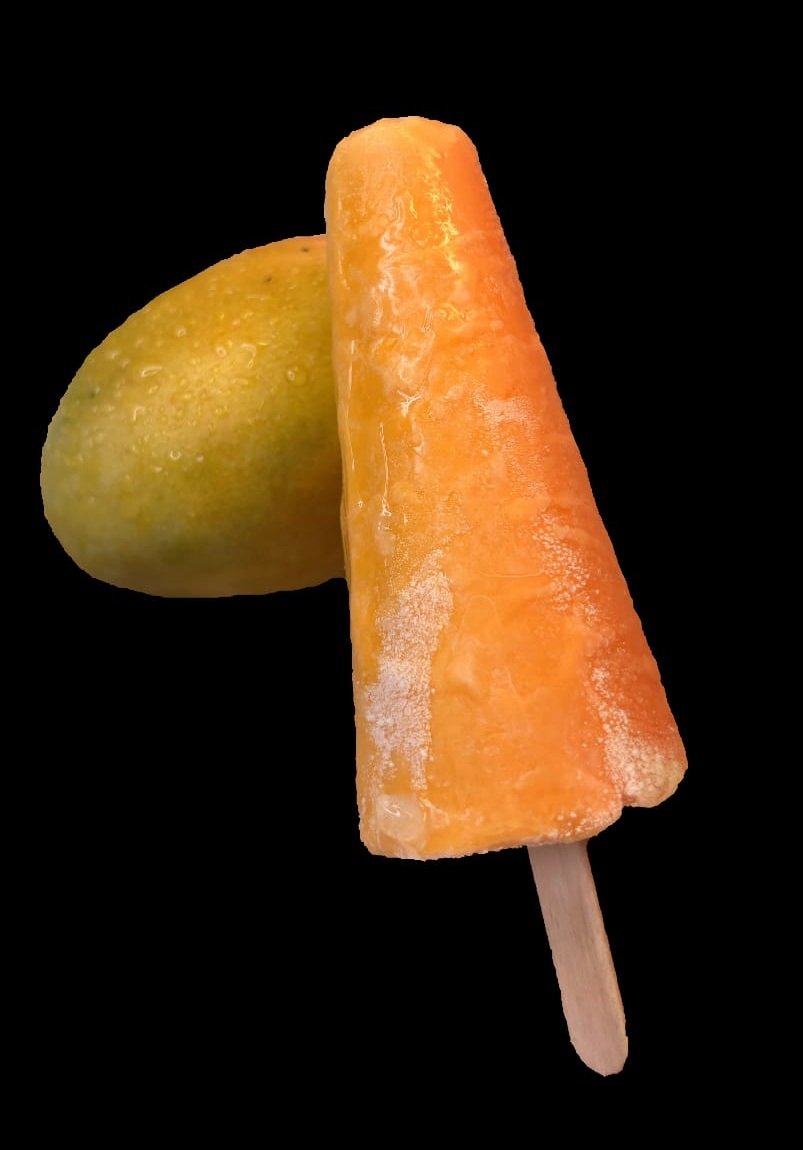 Fresh mango kulfi made with Alphonso mangoes